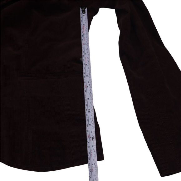 Halogen Blazer womens  Burgundy Cotton Corduroy  Size Medium - Picture 10 of 13